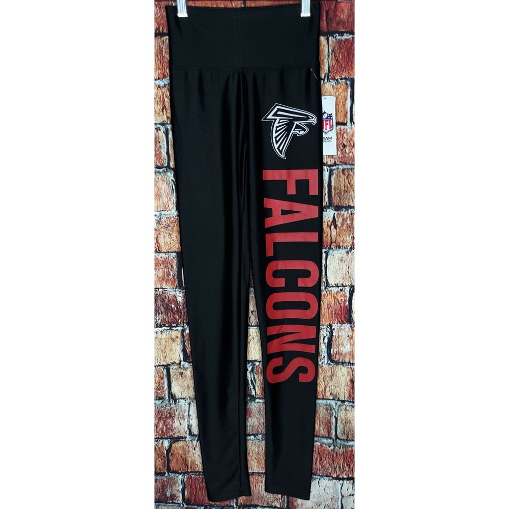 NWT Atlanta Falcons NFL ATL Team Apparel Leggings Women’s XS Black Red Pants
